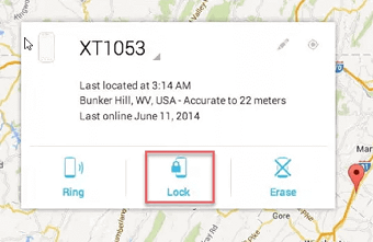 Select the “Lock” option
